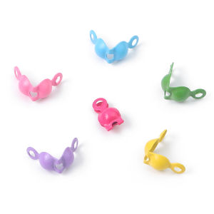 4x7mm 25-100pcs Metal Connector Clasp Components For DIY Jewelry Making Supplies