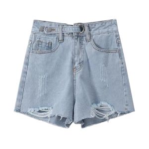 Fashion Wanita Celana Pendek Jeans Wanita Celana Jeans Sobek Wanita Celana Ripped Jeans Korean Style - Kualitas Terbaik