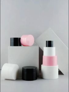 DenDen~ Rounded Cream Jar 3ml-30ml Matte Plastic Lotion Skin Care Bottle Mask Refillable Container Cosmetic For Travel 奶油粉底霜瓶