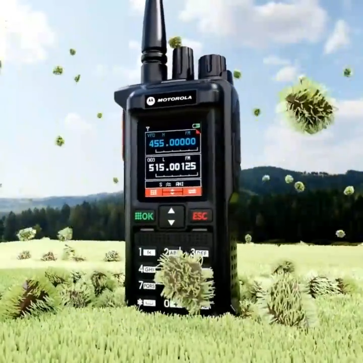 HT Motorola GT12 Long Range Walkie Talkie 25KM IP67 Waterproof and Dustproof Dual Band Two-Way Radio Transceiver 20 Watt Handy Talky