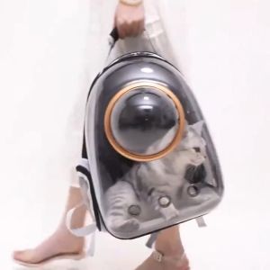 ROYAL PET PARADISE Tas Kucing Astronot Transparan Tas Kucing Ransel Hewan Tahan Air Pet Travel Bag