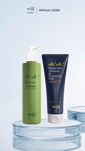 Bộ đôi làm sạch kép oh!oh! Divine Blue Cleansing & Massaging Balm 150ml & oh!oh! Microx Cleanser 150g