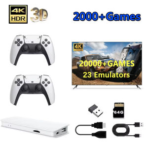 M15 Retro Game Stick Video Game Consolei Built-in 20000 Games Wireless Controller Gamepads 4K Min Video Game Support 2 Players