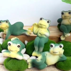 กบแต่งสวน กบแต่งบ่อปลา 1ชุด5ท่าทาง ตุ๊กตาแต่งสวนกลางแจ้ง กบเซรามิค  พร๊อพถ่ายรูป ตกแต่งคาเฟ่