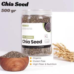 CHIA SEED 500gr Organik Chiaseed Black Import Biji cia Hitam Kaya Serat Kesehatan Super Food Bijian