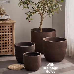 jeagutt | Premium Large Purple Clay Breathable Flowerpot