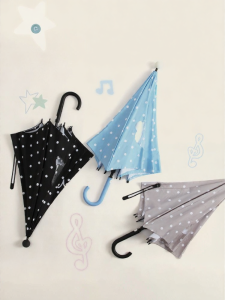 VANWALK | Cute Thick Transparent Dotted Long Handle Straight Umbrella