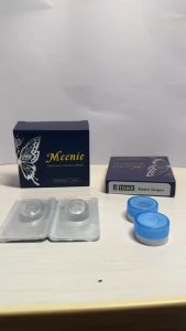 Meenie HD Series 6 Monthly Colored Contact Lenses 14.2mm Brown Gray Wearing Lens Soft Natural Look Lens 1 Pair