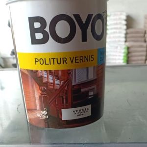 Cat kayu politur BOYO 1kg Water Based 1 kg vernis pelitur