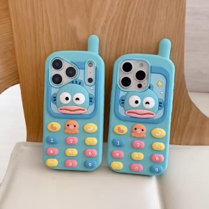 3D Cartoon Big Head Ugly Fish Silicone Phone Case for iPhone 13 14 15 16 17 Pro Max casing Soft silicone protective cover for iPhone17Promax case