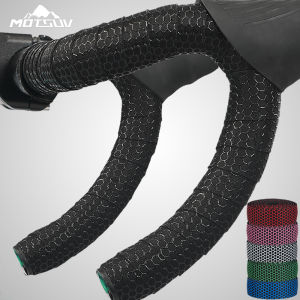 เทปพันแฮนด์จักรยาน MOTSUV แบบกันลื่น ซิลิกาเจล EVA ดูดซับแรงกระแทก พร้อมปลอกปลายแฮนด์ อุปกรณ์เสริมสำหรับจักรยาน