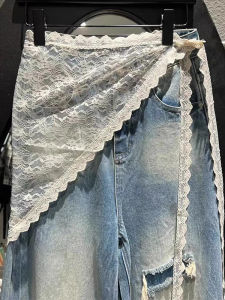 BINKAFENNY | White Lace Trim Triangle Scarf Half Skirt Women Summer New Design Sensation Layering Bow Short Skirt Korean Style High Waist