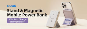 ROCK P83 Magnetic Stand Mobile 20W PD Power Bank 5000mAh Support For iPhone/Xiaomi/Samsung/Huawei