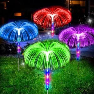 Outdoor Solar Jellyfish Lamp Multi Color LED Waterproof Lightning Protection Garden Lamp Garden Floor Lamp Lawn Lamp Festival Decorative Fairy Tale Lamp