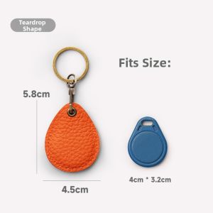 Protective Card Holder Keychain Water Drop Rectangle