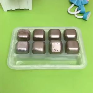 Ais Batu Guna Semula Stainless Steel Ice Cubes Set Reusable Chilling Stones for Cooling Cube Chilling Rock 不锈钢金属冰块速冻冰粒