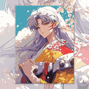 Bandai | Anime Characters Inuyasha Modern Canvas Oil Painting Paint by Numbers for Living Room Bedroom Home Decor No Frame