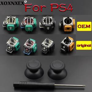 3D Analog Joystick Potentiometer Thumbstick Sensor Module for PS4 Controller Replacement Thumb Grip Cap+Screwdriver Repair Kit