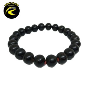 gelang kayu KELOR HITAM MODEL BULAT A61