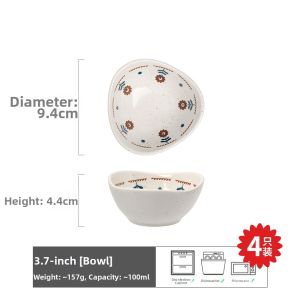 Retro Floral Irregular Ceramic Small Dish