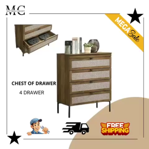🔥【LOCAL SELLER】🔥4 DRAWER CHEST OF DRAWER ( FREE DELIVER & INSTTALLION)