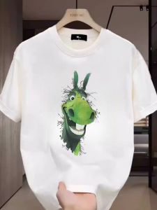 Áo Thun Nam Tay Ngắn in Họa Tiết Hoạt Hình Phong Cách Mỹ Cổ Tròn Mùa Hè Thiết Kế Độc Đáo Áo Thun Nam Thời Trang Hip Hop