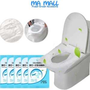 10 pcs Toilet Seat Cover Alas Duduk Closet Disposable A78 Plastik Tatakan Dudukan WC Kloset Praktis Untuk Travelling