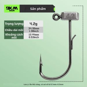 9KM DWLIFE | 9KM Ned Jig Head Hook 10 Chiếc Hình Dạng Nấm Lục Giác Có Móc Giữ Swimbait Jig Hook Cho Nước Mặn Câu Cá Nước Ngọt Cá Hồi Bass Walleye