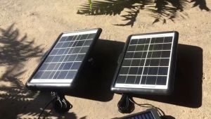 แผงโซล่าเซลล์ 6วัตต์ ชุดหัวชาร์จ 5 หัว พร้อมใช้งาน Solar panel 6W