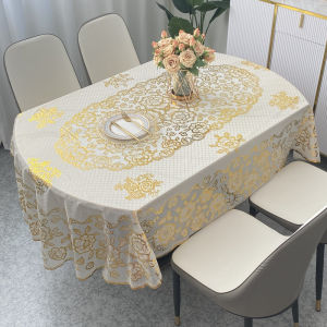 European-Style Oval PVC Light Luxury High Grade-Sense Tablecloth