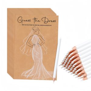 20pcs/set Guess the Dress Bridal Shower Games for Guests Wedding Shower Games Cards Fun Wedding Party Supplies Games Ideas