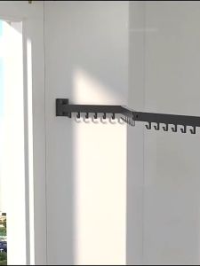 Indoor Folding Wall Mounted Hanger Telescopic Rotation Retractable Clothes Towel Drying Rack Balcony
