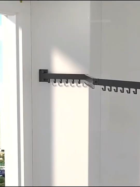 Retractable Clothes Towel Drying Rack Balcony Indoor Folding Wall ...