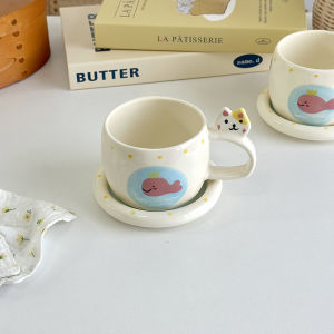 Cốc Cà Phê Gốm Sứ in Hình Mèo Dễ Thương Phong Cách Tươi Mới Sáng Tạo Cốc Ăn Sáng Quà Tặng Cốc Nước