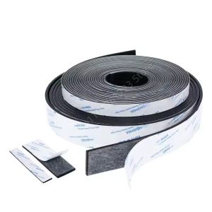 50cm Black Silicone Rubber Strip Self Adhesive Anti-skid Shock Absorption Damper High Temperature Resistant Sealing Strip