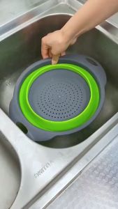 Baskom Lipat Peniris Beras Buah Sayuran - Baskom Silicone Serbaguna BESTQUALITY