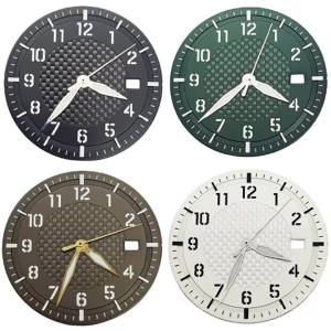 RICHUS NH35 Watch Dial 34mm Watch Dial With Watch Hands Green Luminous Fit NH34 NH35 NH36 Movement