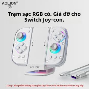 Giá Đỡ Sạc Aolion J20 Cho Nintendo Switch Với Đế Sạc RGB Tay Cầm Joycon Phụ Kiện Điều Khiển Trò Chơi