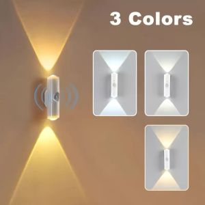 4/2Pack LED Motion Sensor Light Wall Light Dual Head Night Light Magnetic Step Lights for Entrance Bedside Desk Closet Stairs