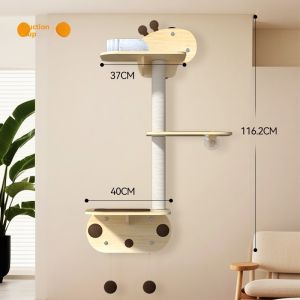 hipidog | Space-saving Wall-mounted Cat Climbing Frame & Cat House