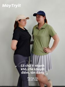 maytryit | Plus Size Moisture Wicking Slimming T-shirt Sportswear