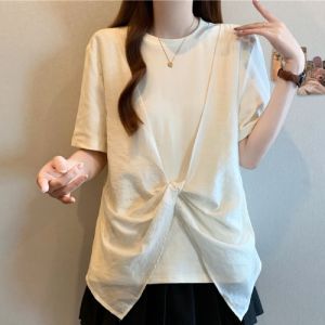 AIYITI | Design Twisted Faux Two-Piece Short Sleeve T-Shirt