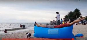 Ghế Lười Bơm Hơi Có Thể Gấp Gọn Tiện Dụng Cho Cắm Trại Túi Hơi Du Lịch giường hơi túi ngủ văn phòng Không cần dùng bơm chỉ cần mở miệng và hứng gió vào đầy túi.