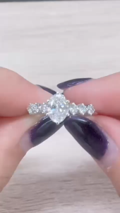 TDG 10K Lab Grown Oval Diamond Ring