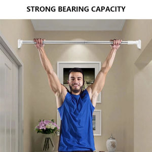 Punch-Free Adjustable Curtain Rod Multi Functional Shower Curtain Rod for Hanging Clothes Stainless Steel Telescopic Rod Extendable Clothes Rail Hanger Rod