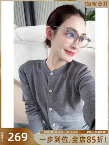 Meiyang Clearance Sale Milkshake Open Cardigan round Neck Short High Waist Knitwear Jacket Womens Casual Wear Polyester Fiber