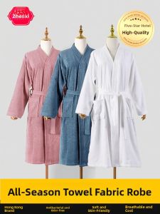 ZhenXi | Absorbent Quick-Dry Cotton Bathrobe for Men and Women