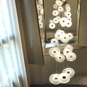 Luxurious Artistic Chinese Style Lotus Leaf Chandelier