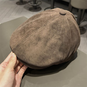 Hong Kong Style Arts Retro Advance Hats Spring and Autumn Men and Women Casual All-Matching Beret Stylish Trendy Duck Tongue Newsboy Cap