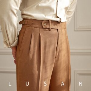 Autumn Winter High Waist Straight Leg Casual Trousers
